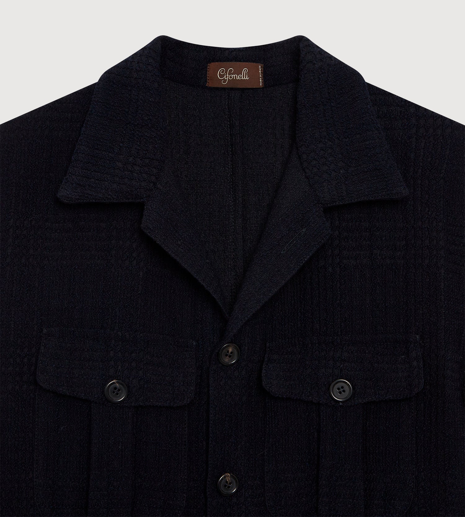 Teba safari en laine &amp; coton bleu marine