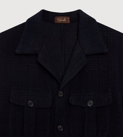 Teba safari en laine &amp; coton bleu marine