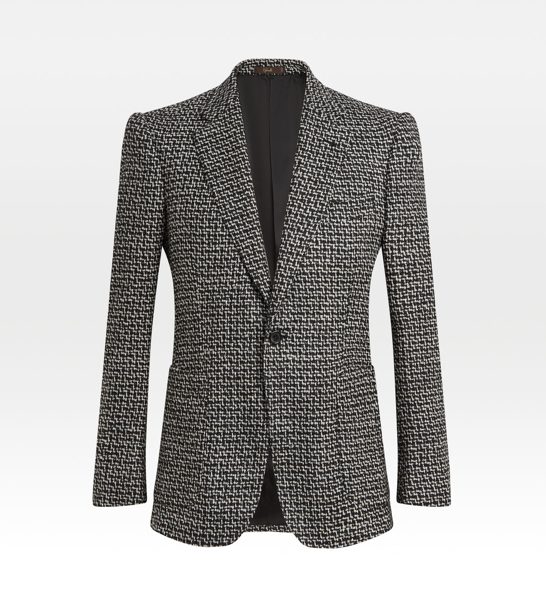 Veste en laine mélangée noir et blanc