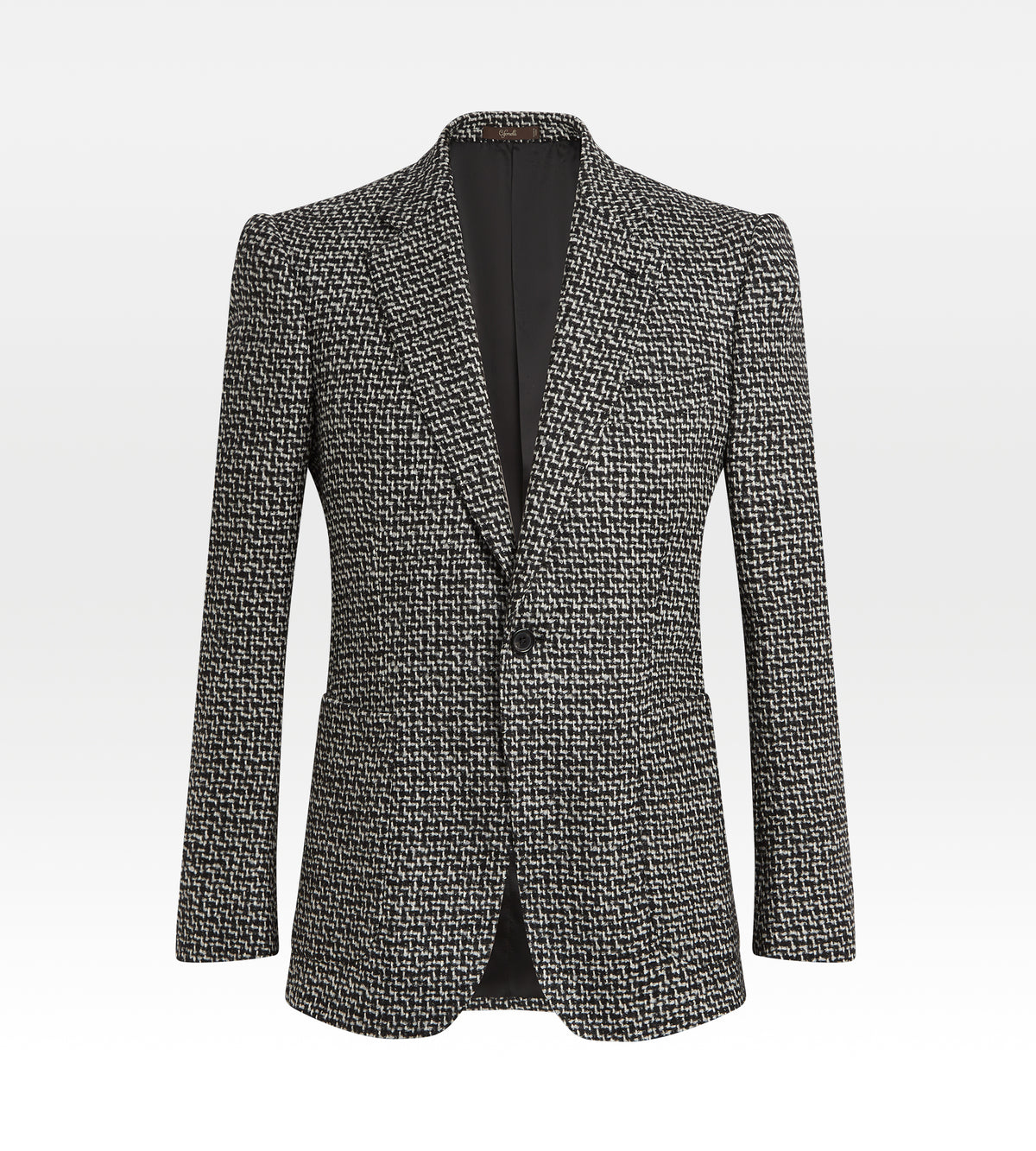 Veste en laine mélangée noir et blanc