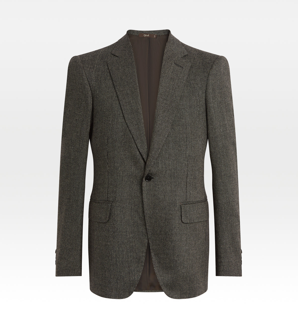 Costumes trois pièces en laine gris à motif caviar