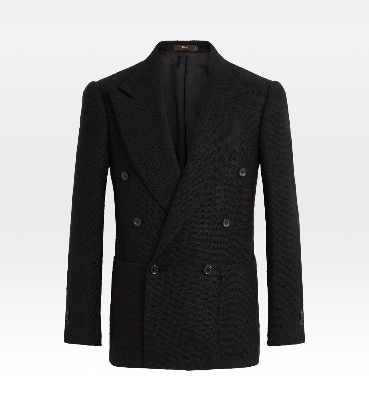 Veste noire en baby alpaga et laine