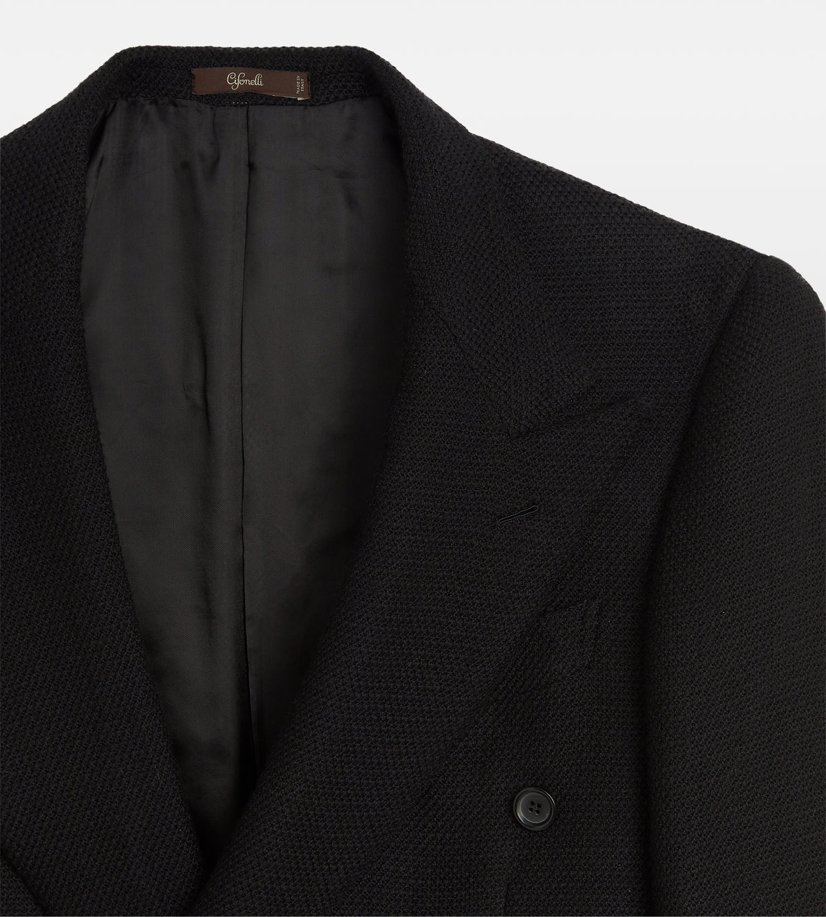 Veste noire en baby alpaga et laine