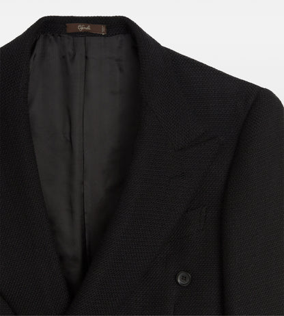 Veste noire en baby alpaga et laine