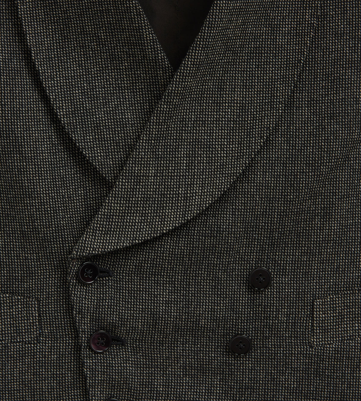 Costumes trois pièces en laine gris à motif caviar