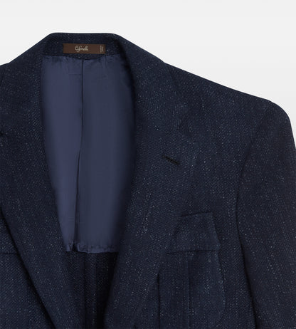 Veste Lorenzo en laine mélangée bleu