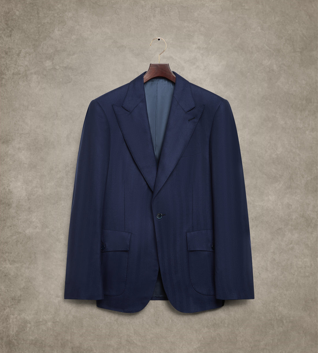Veste Massimo bleu marine en laine et cachemire