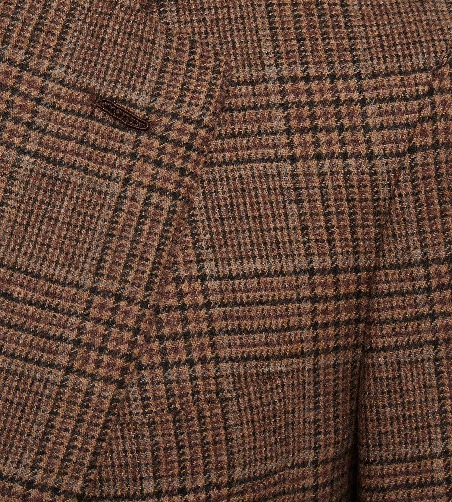 Veste en laine à motif Prince-de-Galles marron