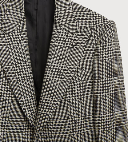 Veste à carreaux en lin, coton et soie