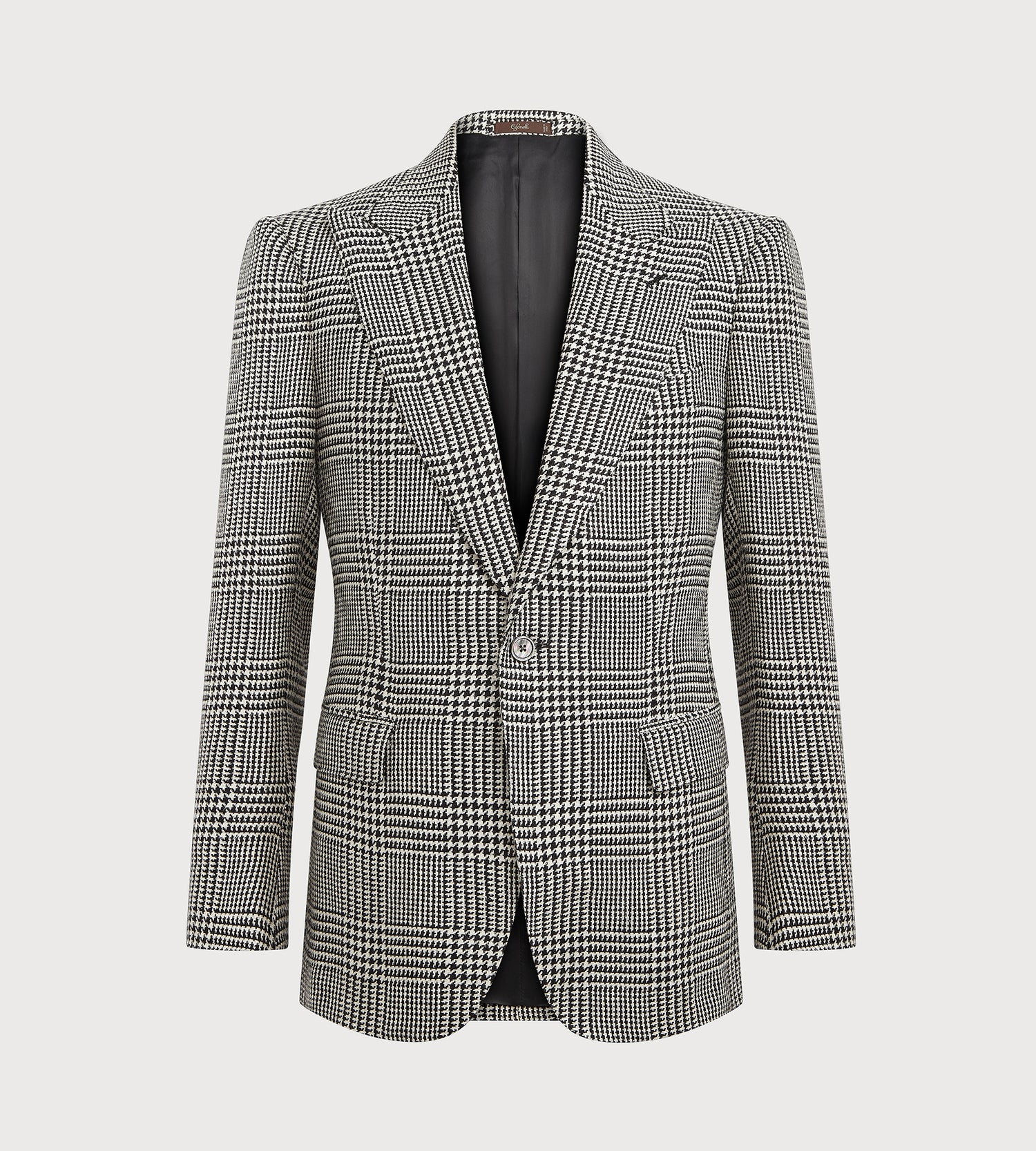 Veste à carreaux en lin, coton et soie