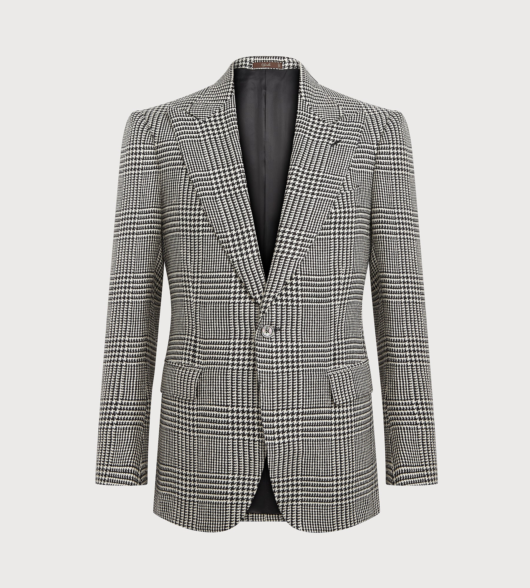 Veste à carreaux en lin, coton et soie