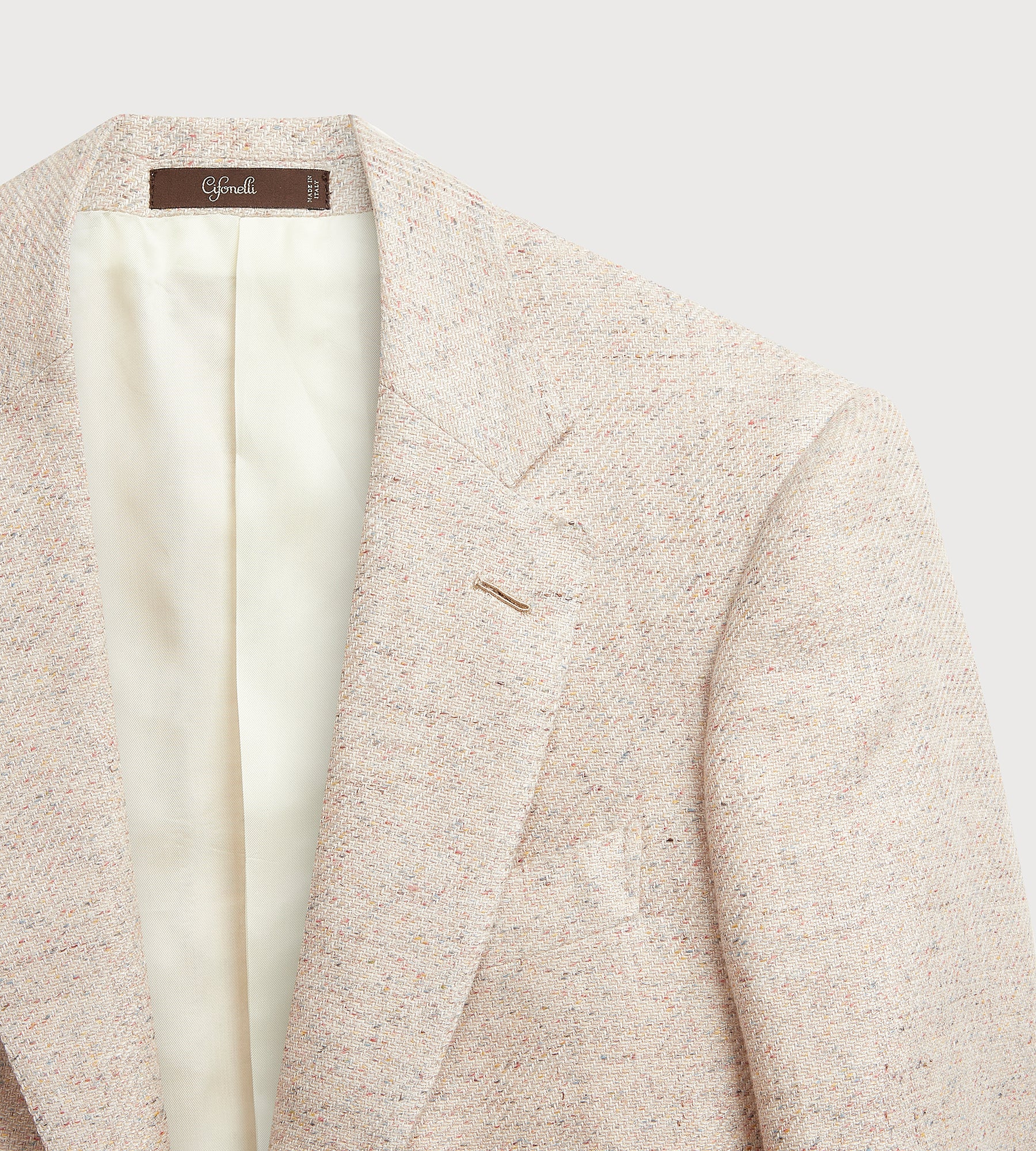 Veste beige en tweed chiné