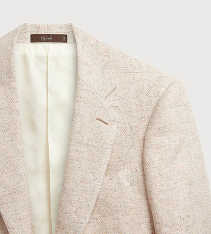 Veste beige en tweed chiné