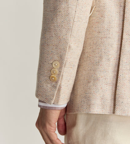Veste beige en tweed chiné