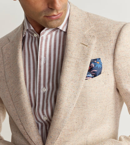 Veste beige en tweed chiné