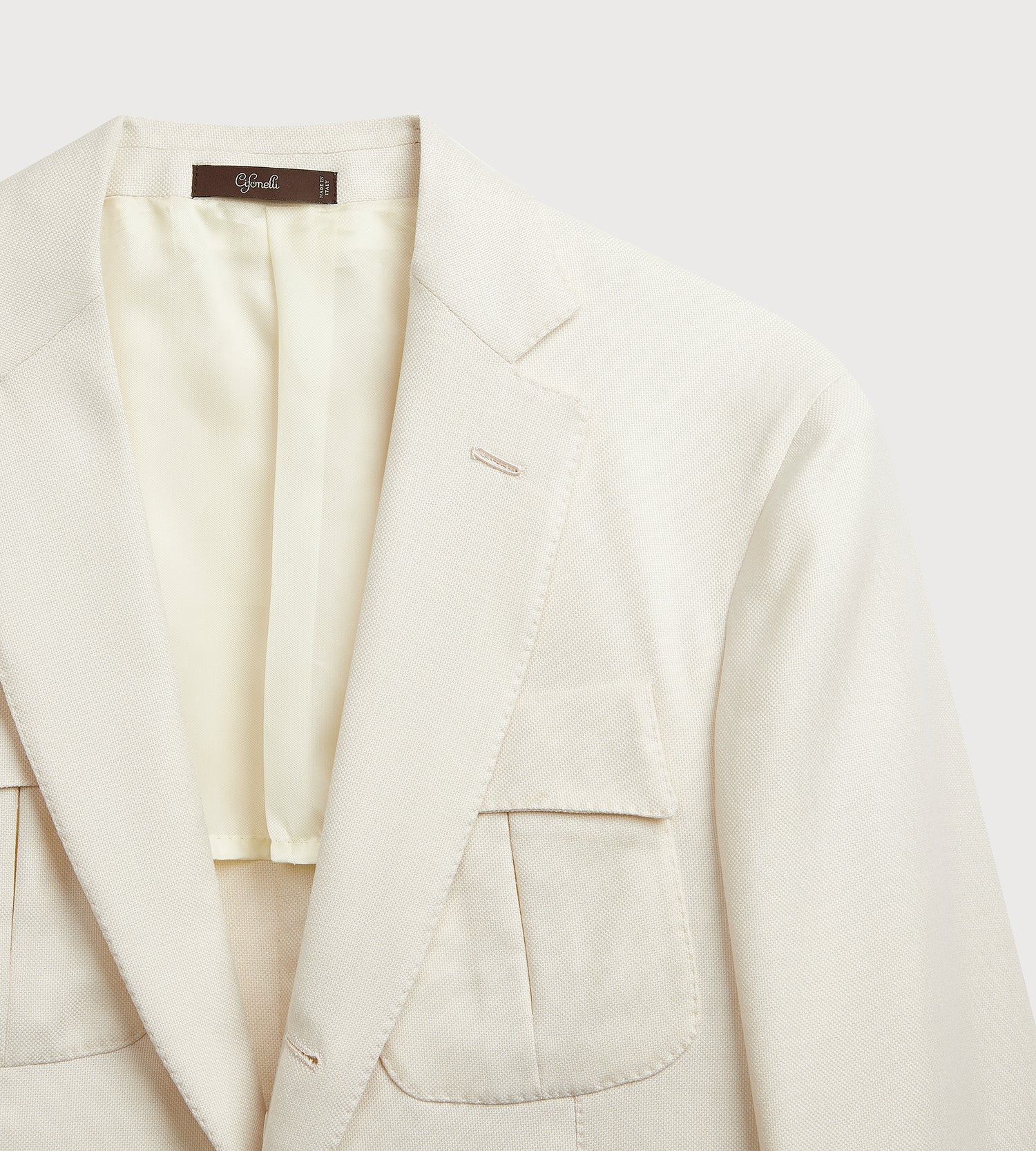 Veste Lorenzo blanche en soie &amp; laine