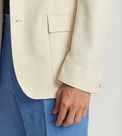 Veste Lorenzo blanche en soie &amp; laine