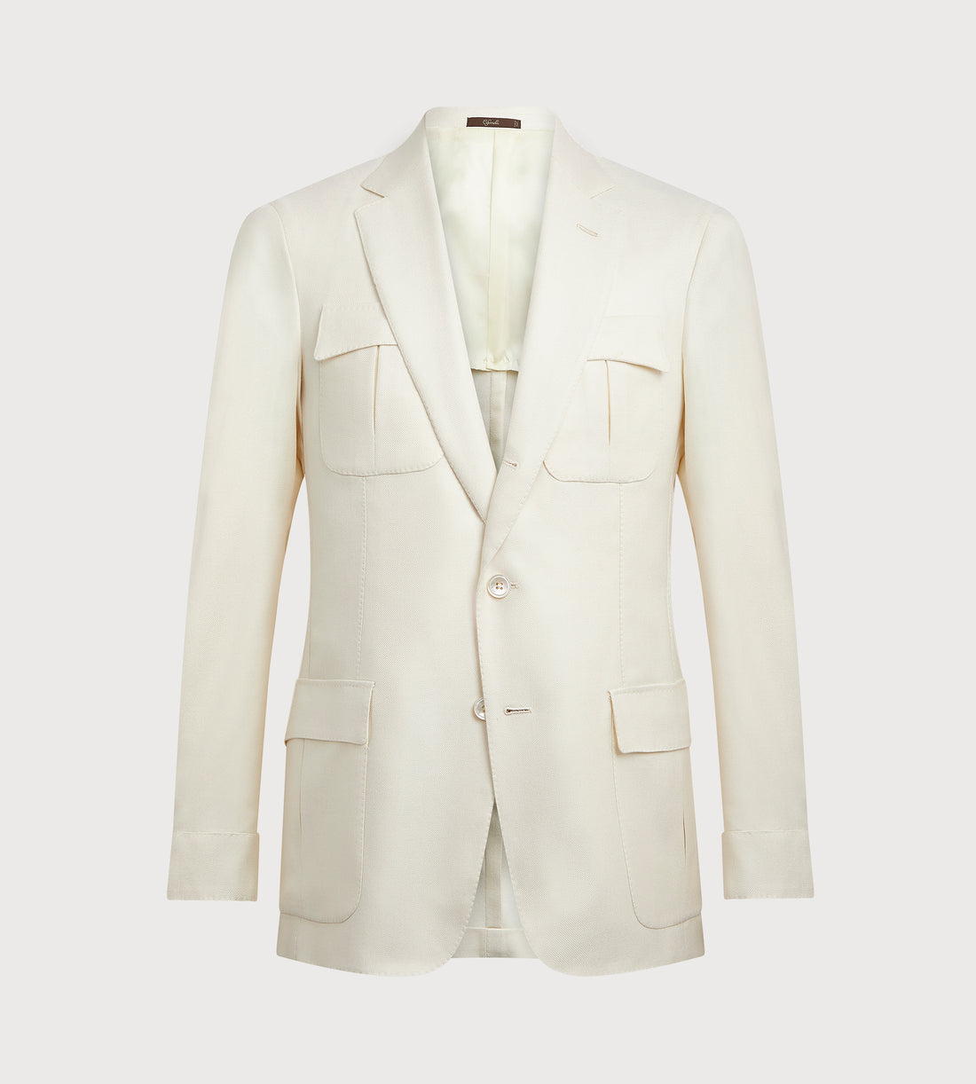 Veste Lorenzo blanche en soie &amp; laine