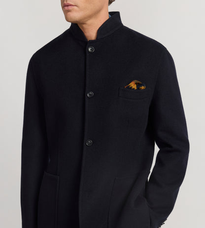 Veste en cachemire bleu nuit