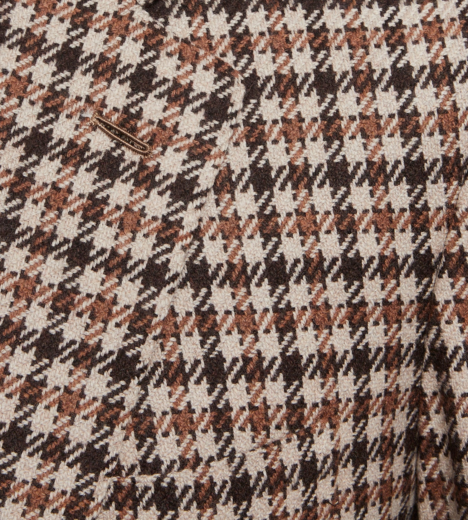 Veste en laine à motif pied-de-poule beige et marron
