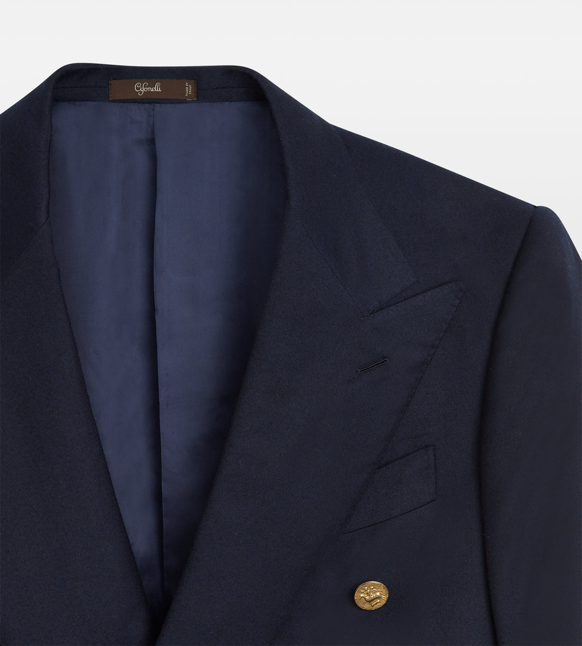 Veste 6x1 en laine vierge bleu marine