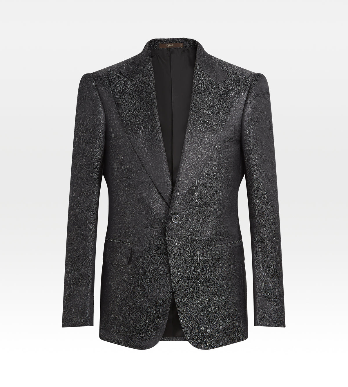 Veste de soirée noire à motifs