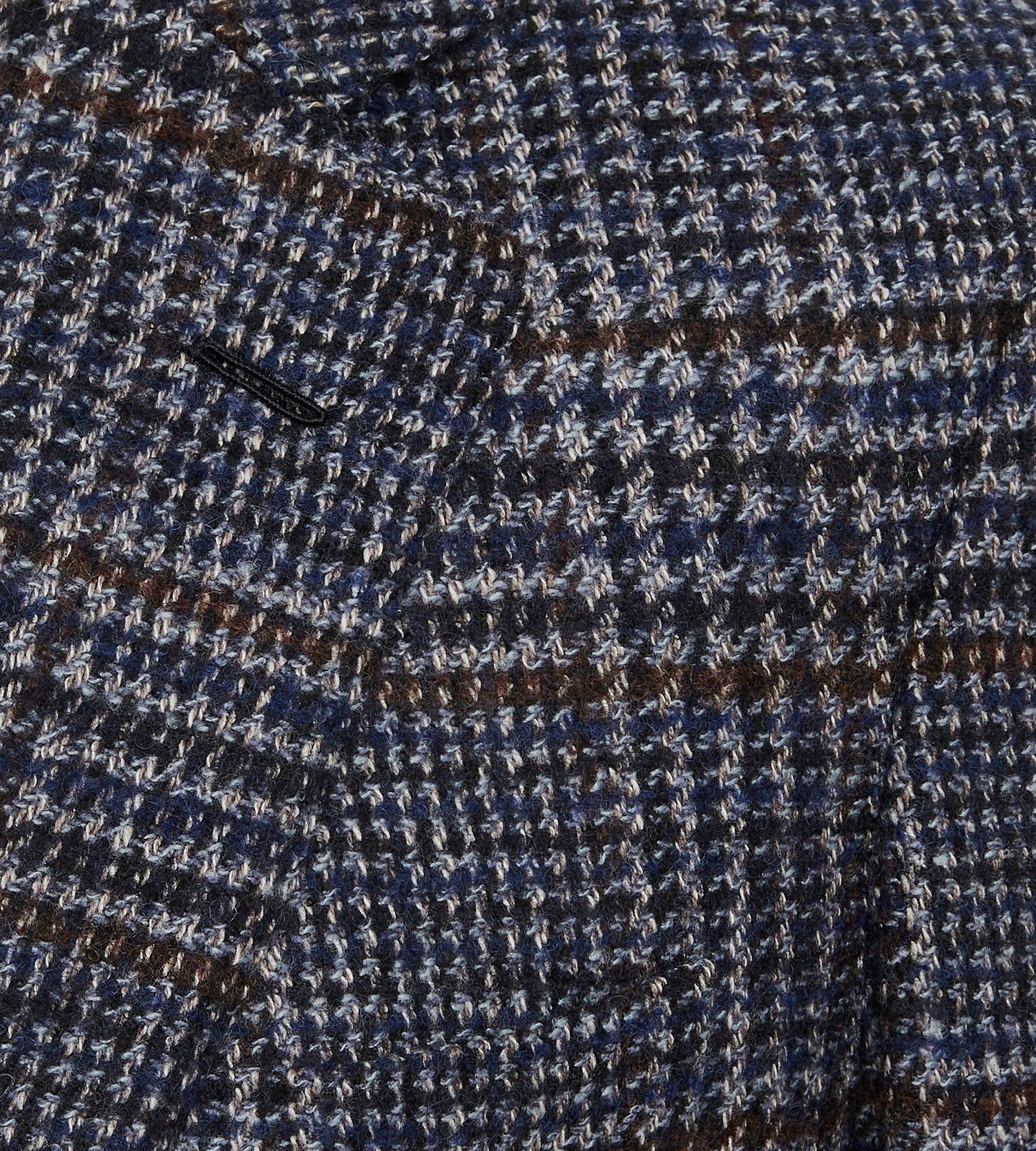 Veste en laine &amp; alpaga bleu marine à motif Prince-de-Galles