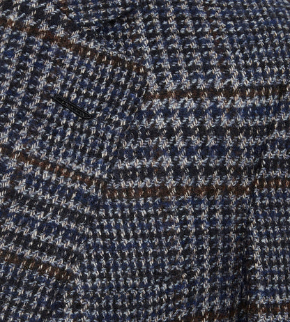 Veste en laine &amp; alpaga bleu marine à motif Prince-de-Galles