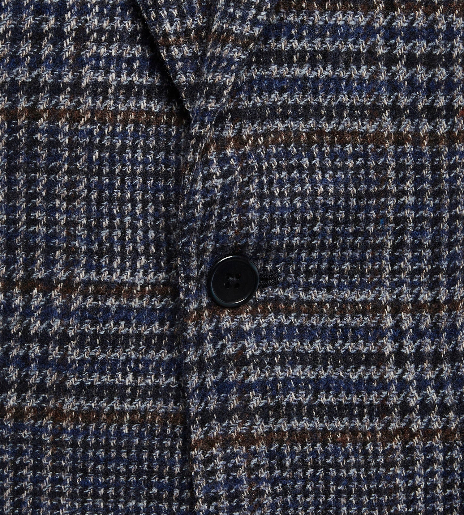 Veste en laine &amp; alpaga bleu marine à motif Prince-de-Galles