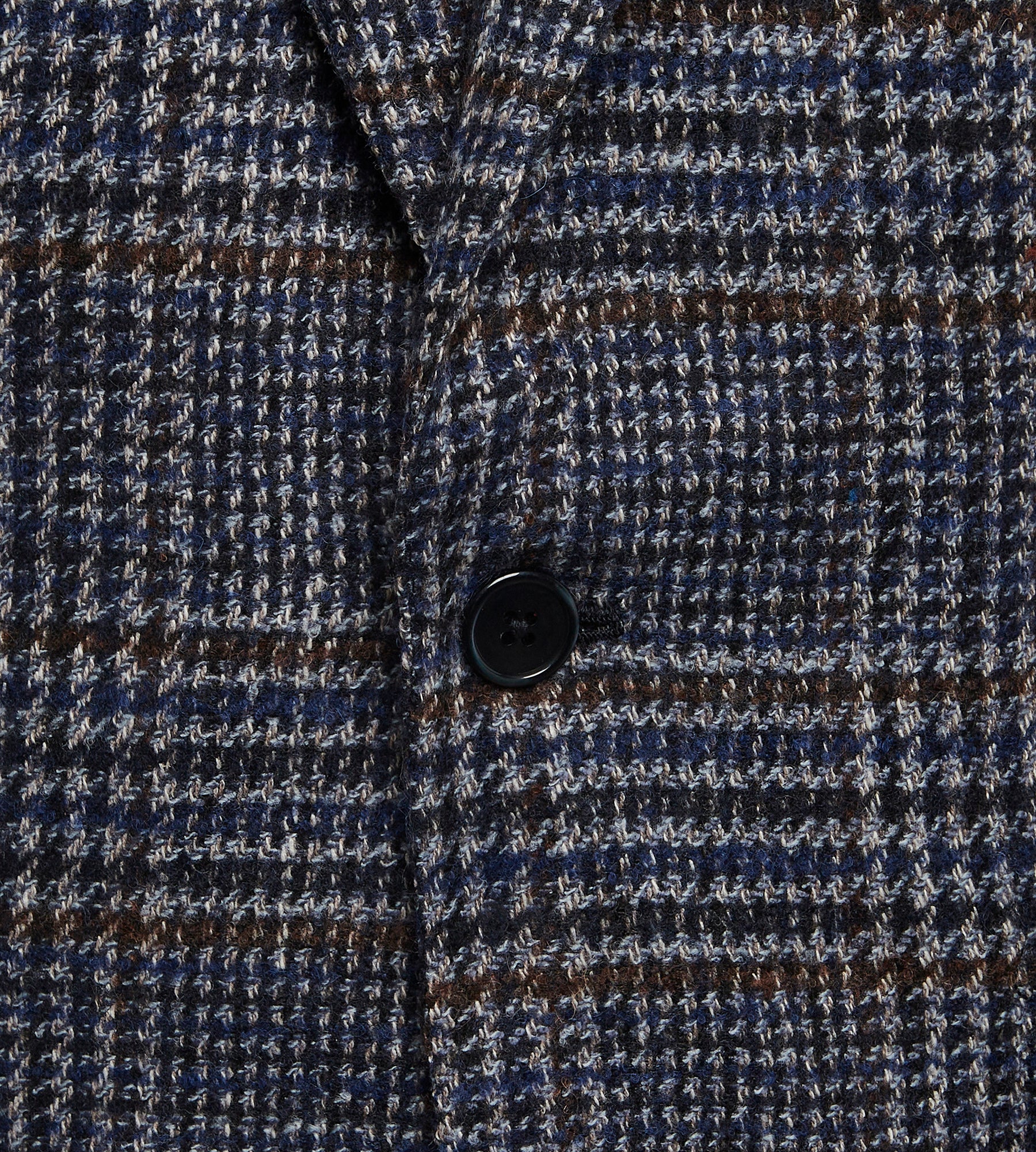 Veste en laine &amp; alpaga bleu marine à motif Prince-de-Galles