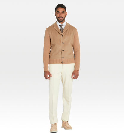 Cardigan en cachemire camel