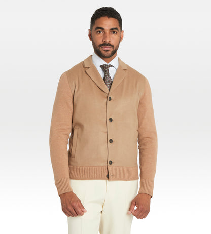 Cardigan en cachemire camel