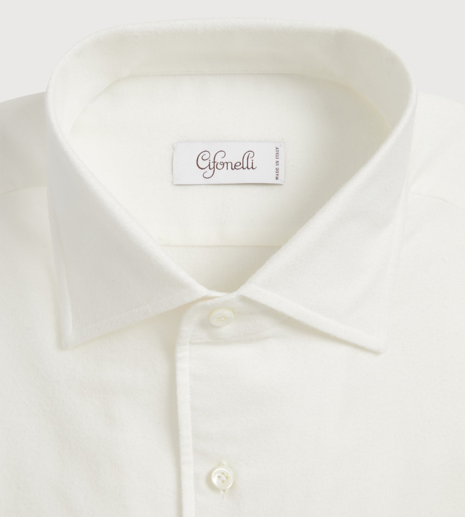 Chemise en flanelle blanche