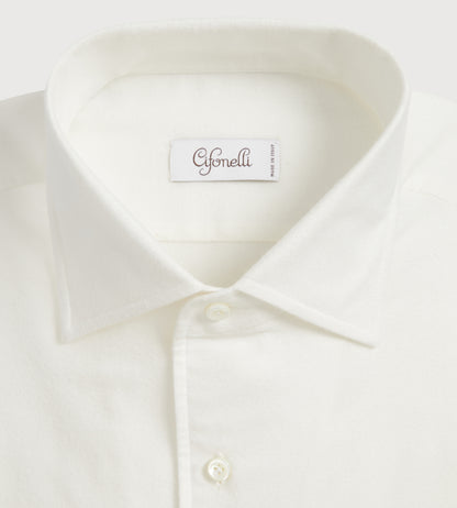 Chemise en flanelle blanche