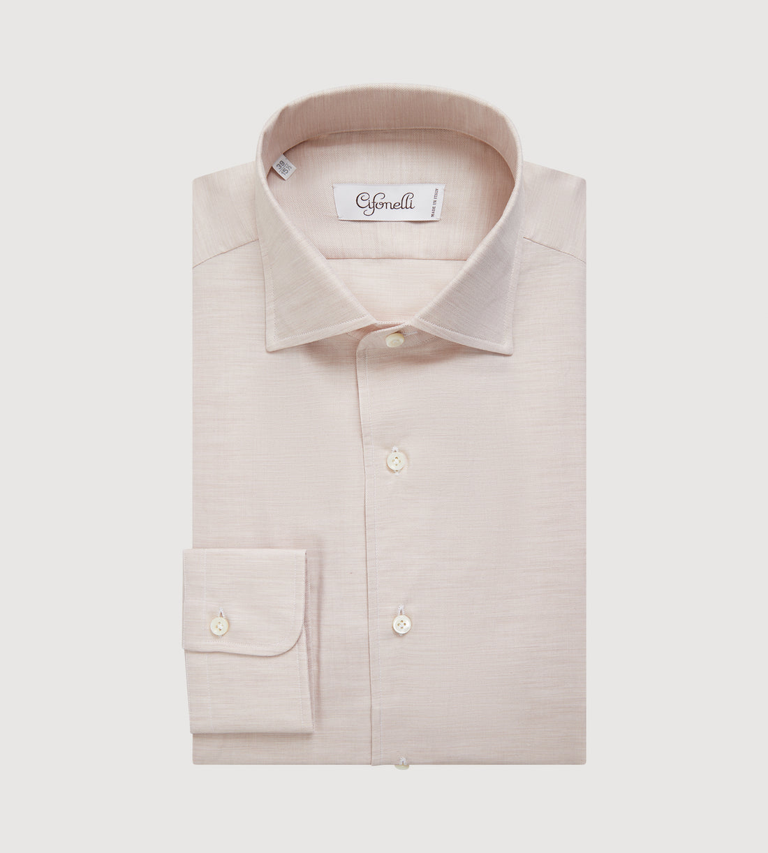 Chemise en coton beige