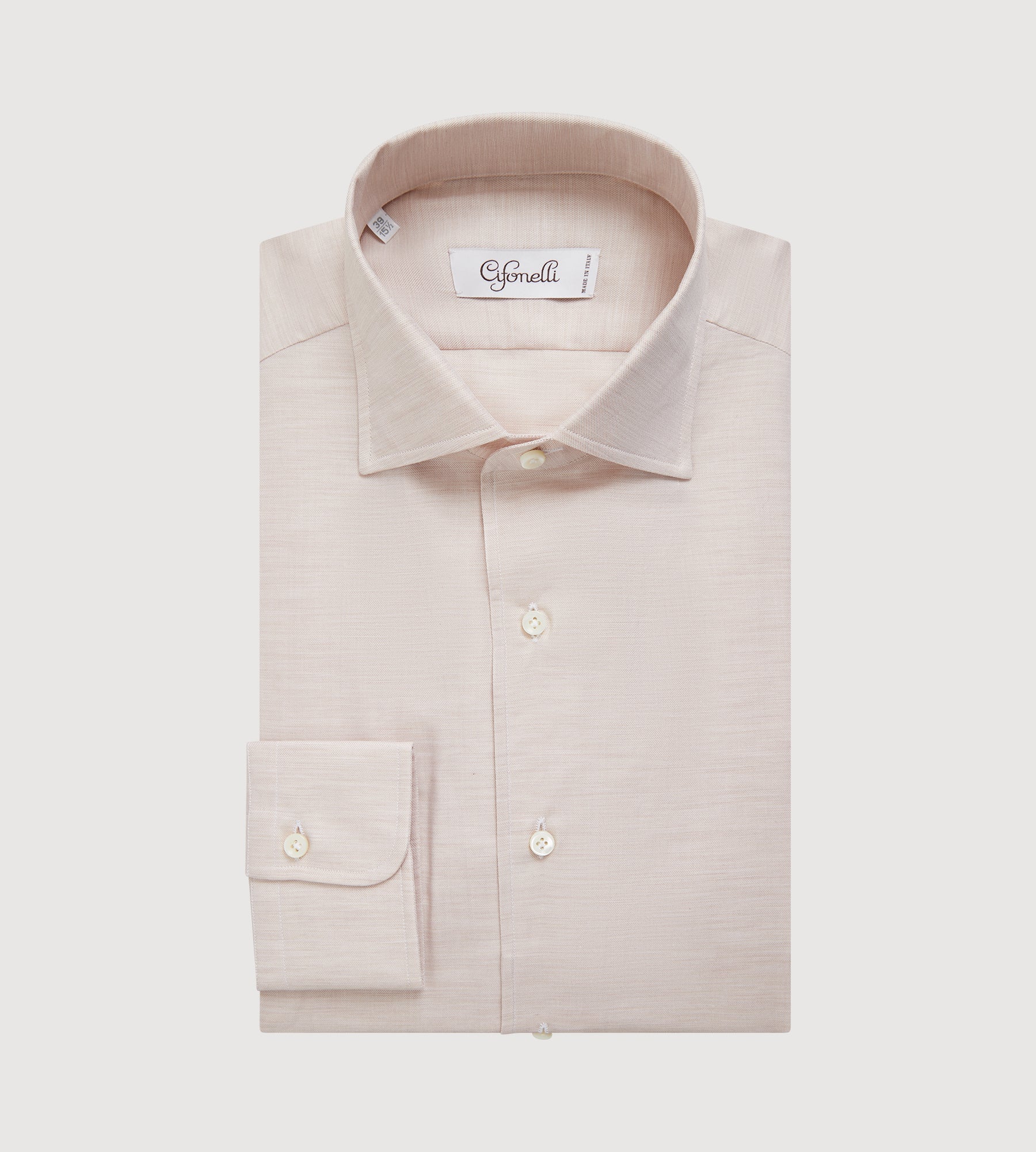 Chemise en coton beige