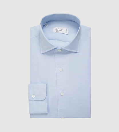 Chemise en coton voile bleu