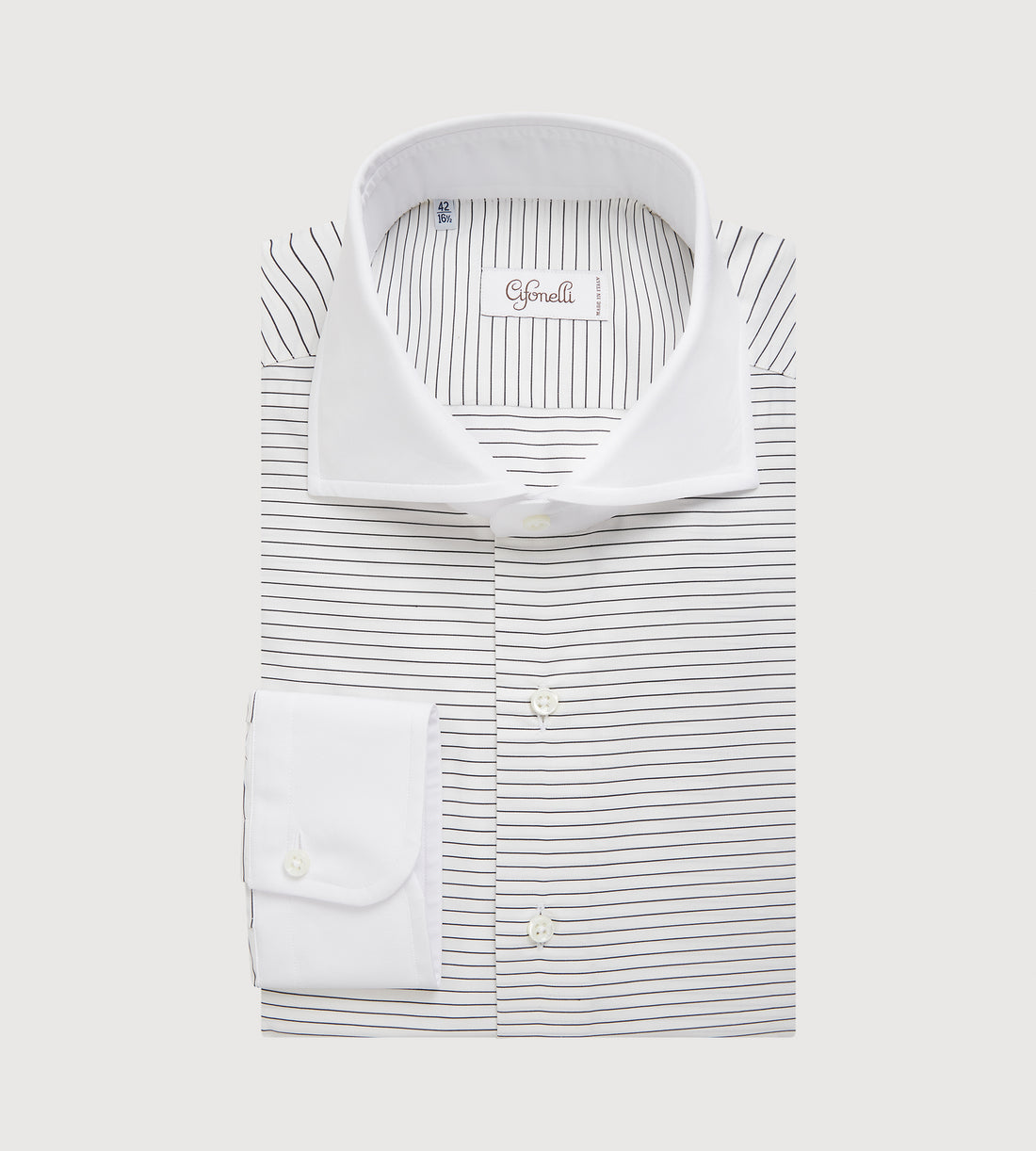 Chemise blanche à rayures horizontales noires