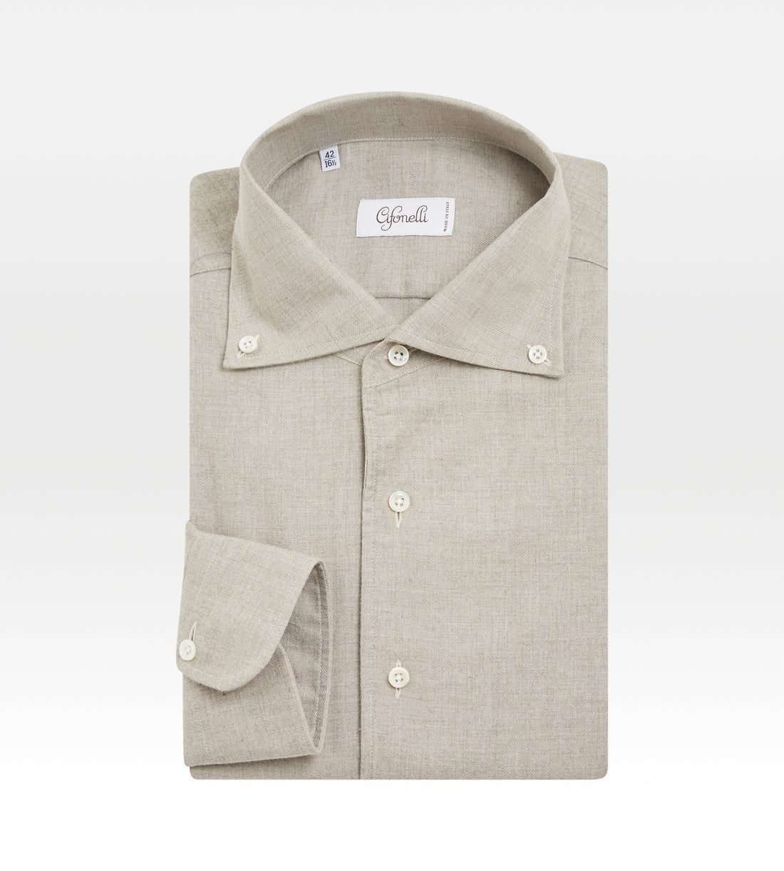 Chemise taupe en coton