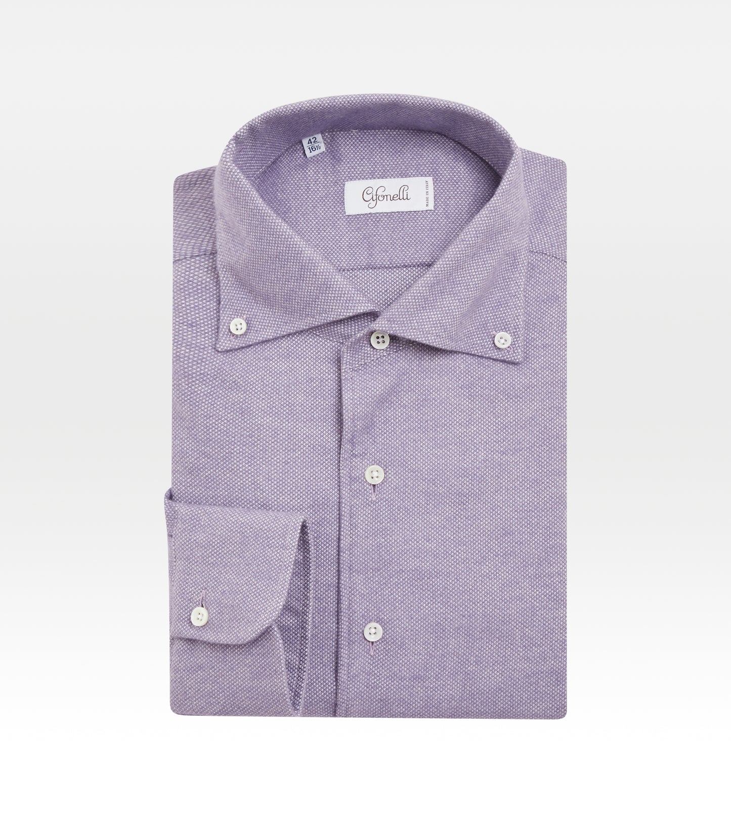 Chemise violette à surpiqûres