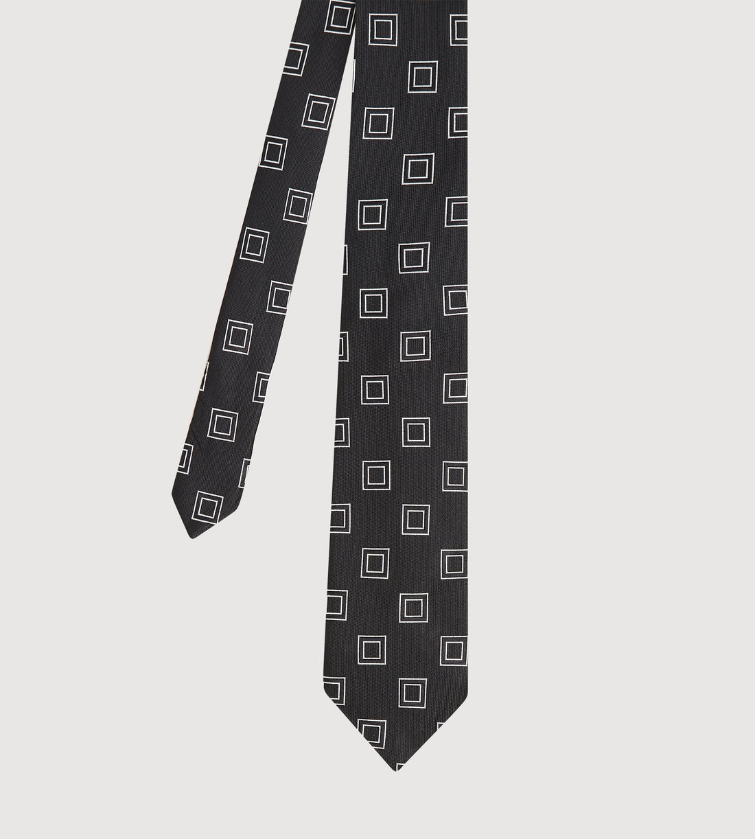 Cravate en soie noir à motifs