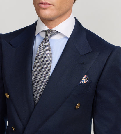 Veste 6x1 en laine vierge bleu marine