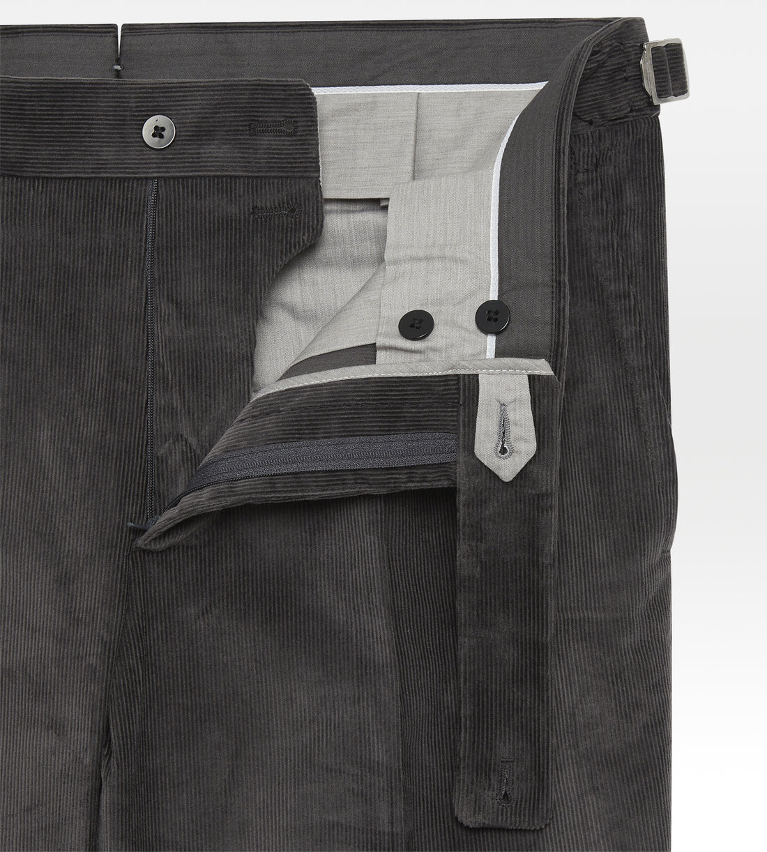 Pantalon en velours côtelé gris