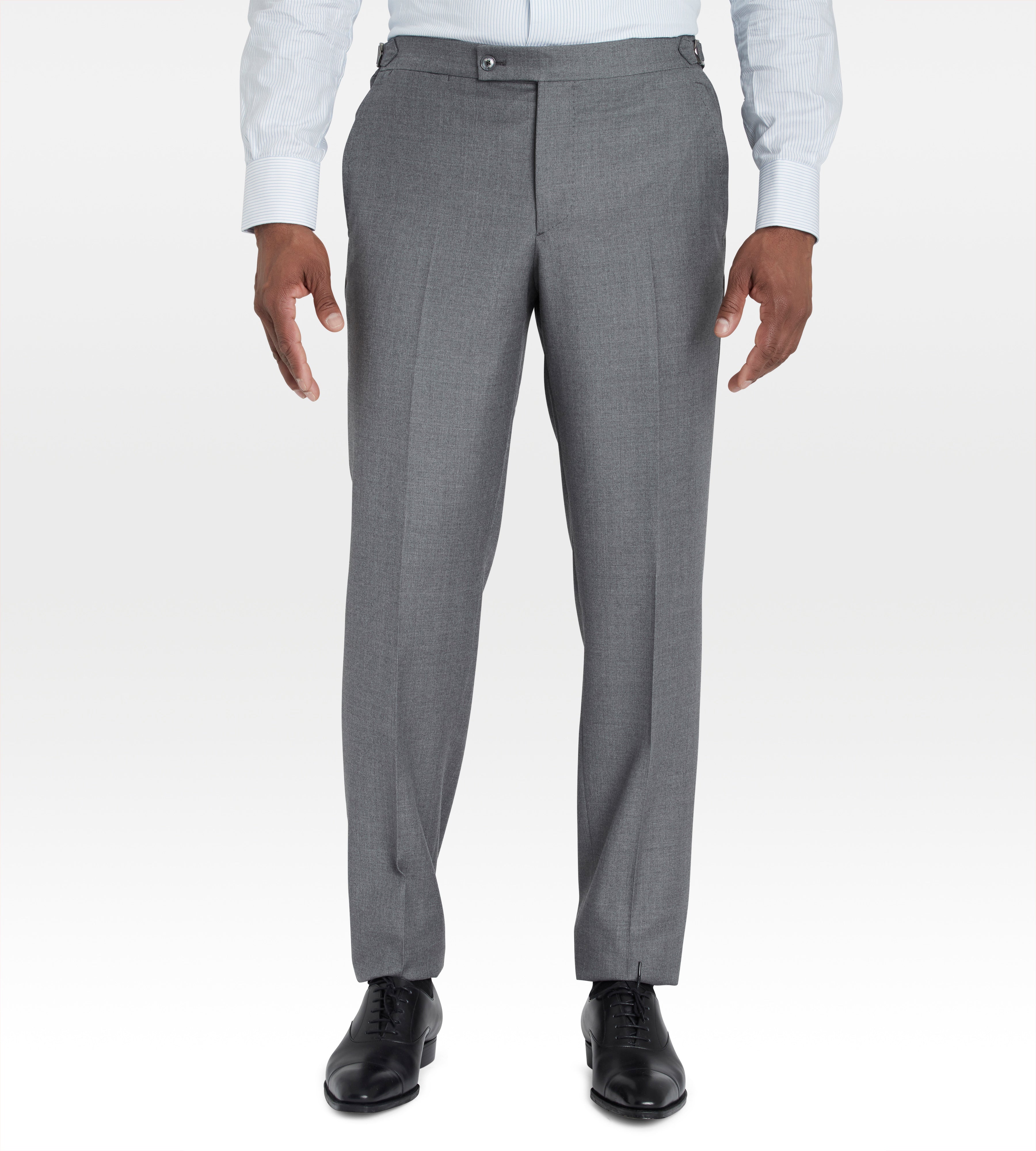 Pantalon classique en laine gris