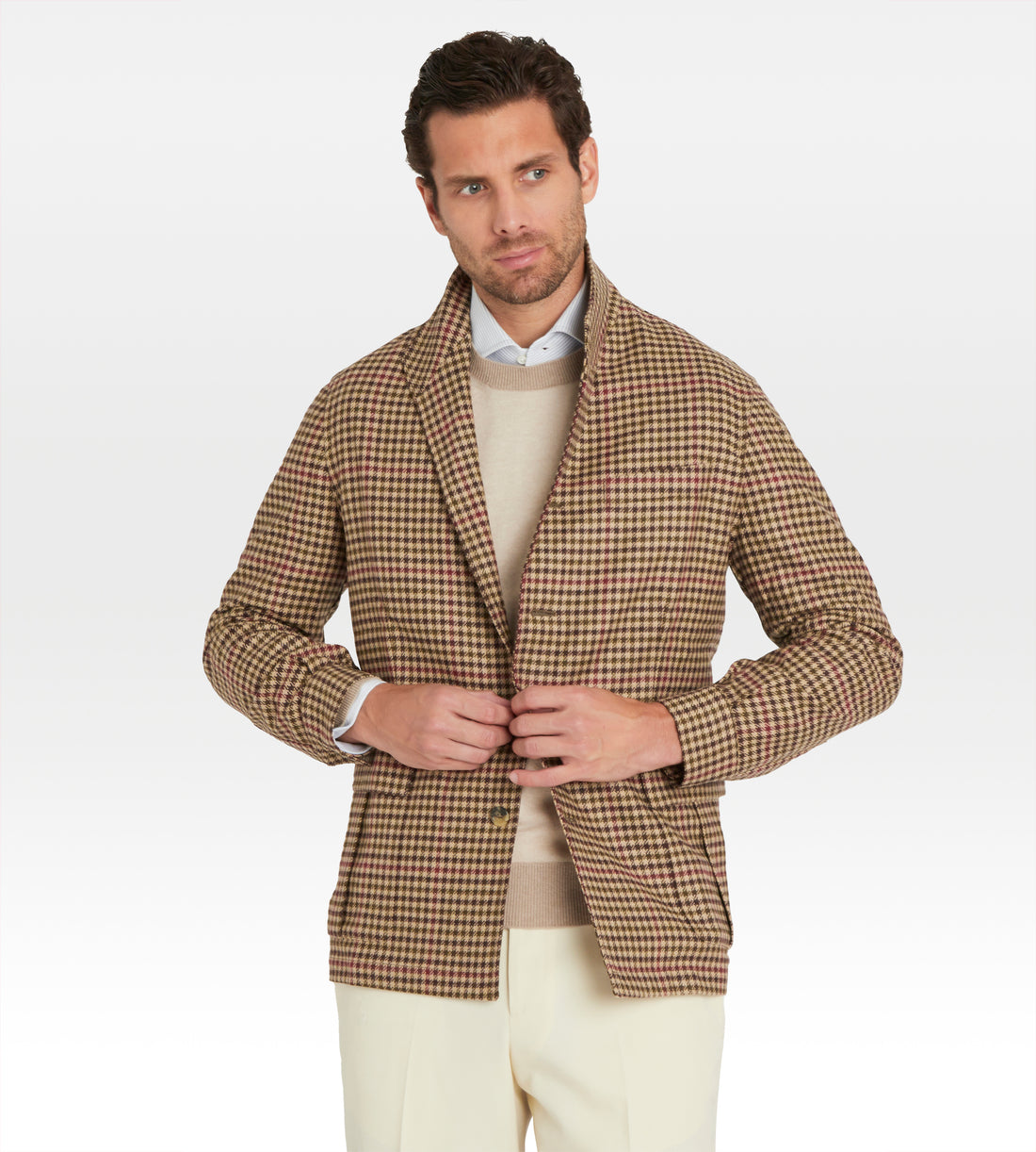 Teba classique à carreaux en laine & cachemire