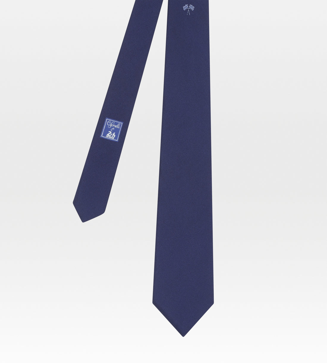 Navy blue silk tie - 24 Heures du Mans