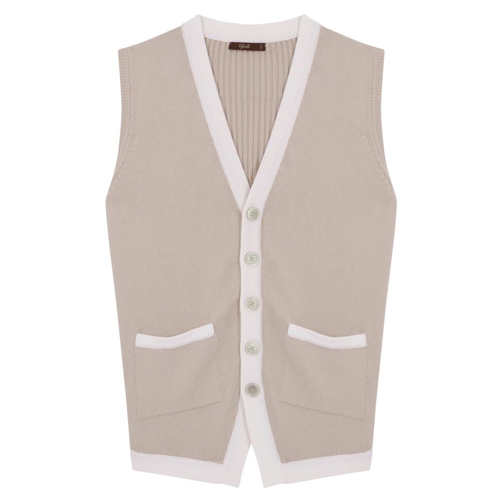 Gilet beige en coton