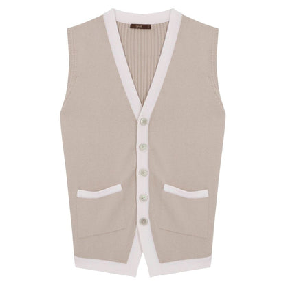 Gilet beige en coton