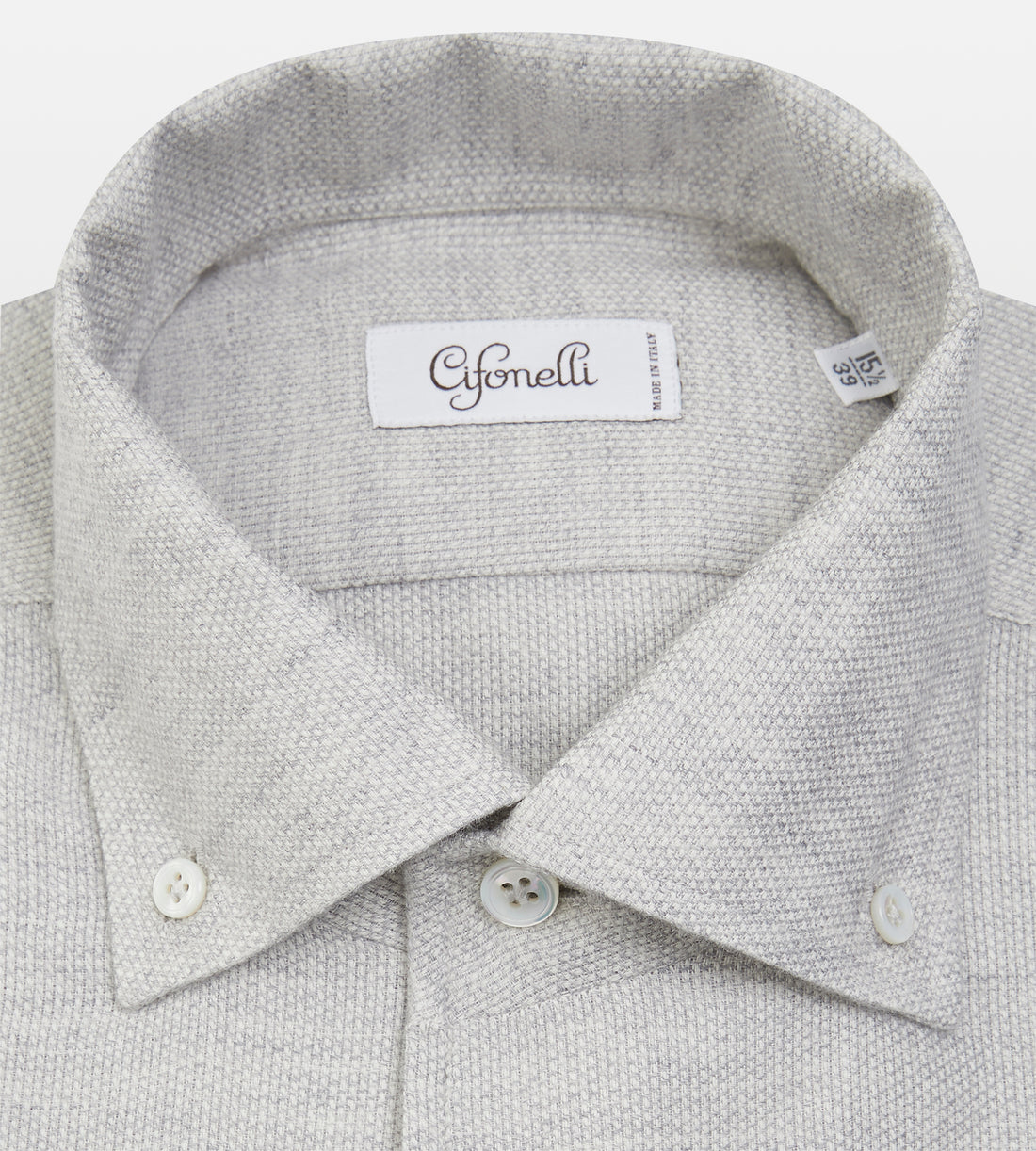 Chemise grise en coton & laine