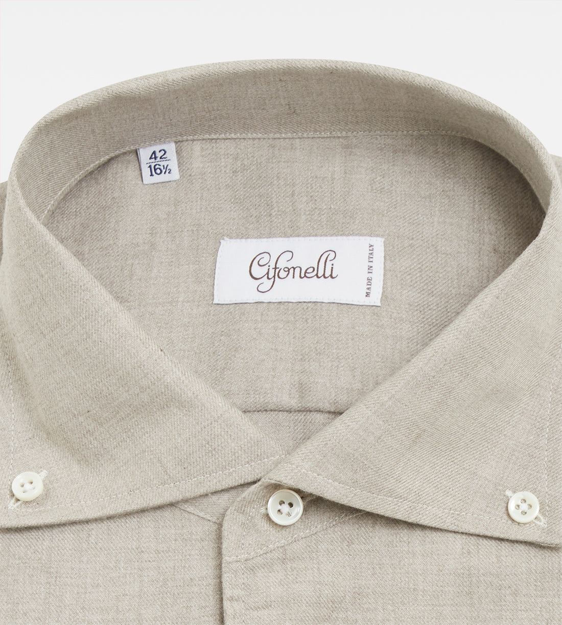 Chemise taupe en coton